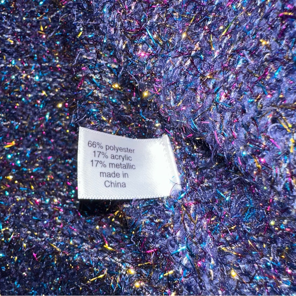 NWT LANE BRYANT Multicolor Metallic Sweater with Sparkly Buttons - 18/20 - Picture 5 of 5
